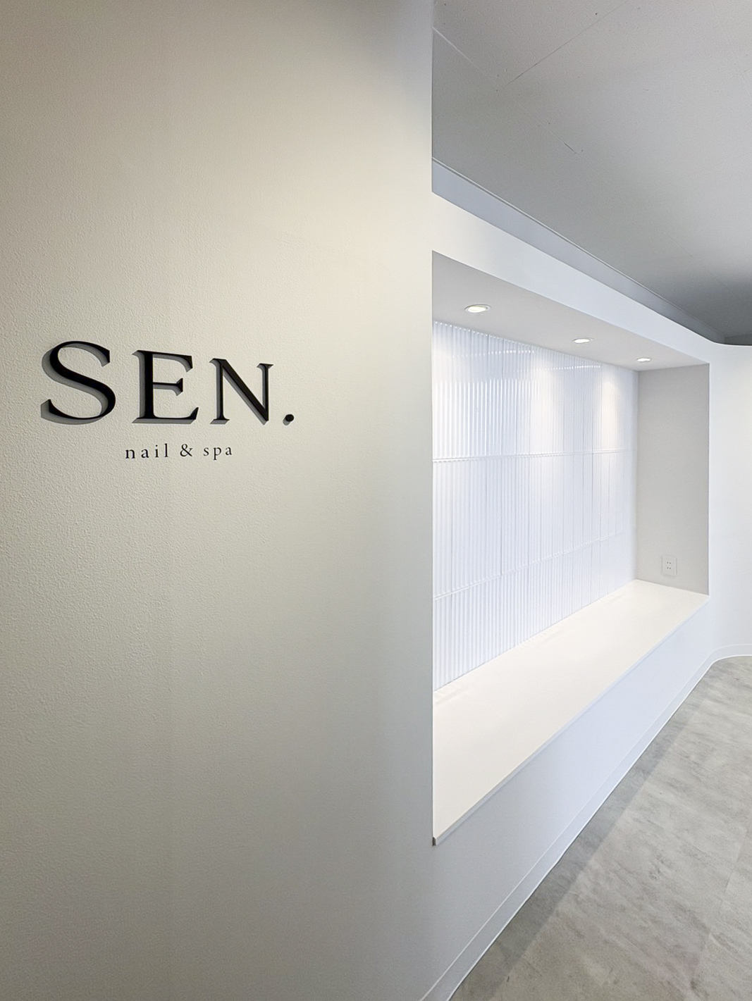 01.SEN. nail&spa_ネイルサロン_スパ_内装_サイン_施工事例